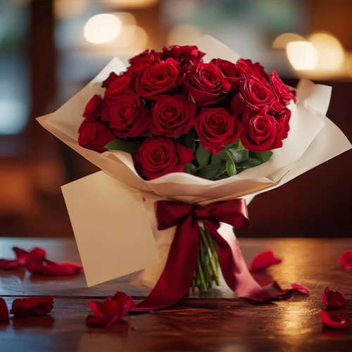 Bouquet de roses rouges